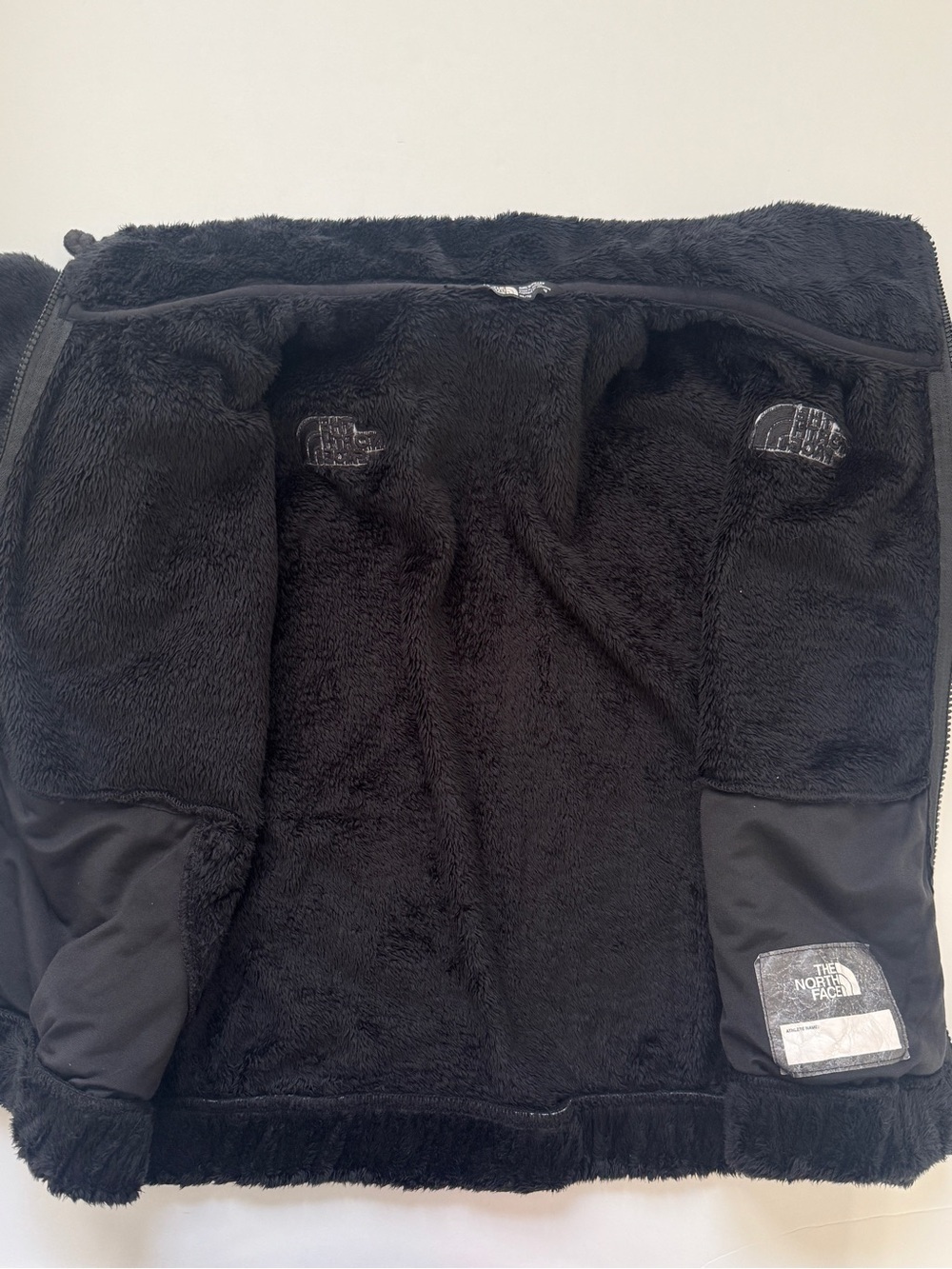 The North Face Kids Osolita Fleece Pile Fuzzy Jacket Coat Full Zip Black Sz XL - Picture 12 of 13